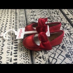 Cat & Jack Red Sparkle Shoes size 5